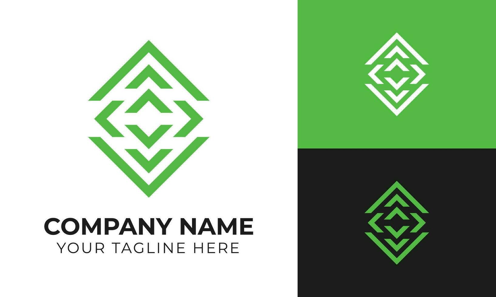 Creative modern minimal monogram business logo design template Free Vector
