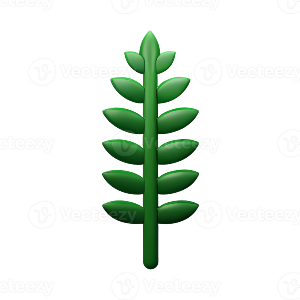 fern 3d rendering icon illustration png
