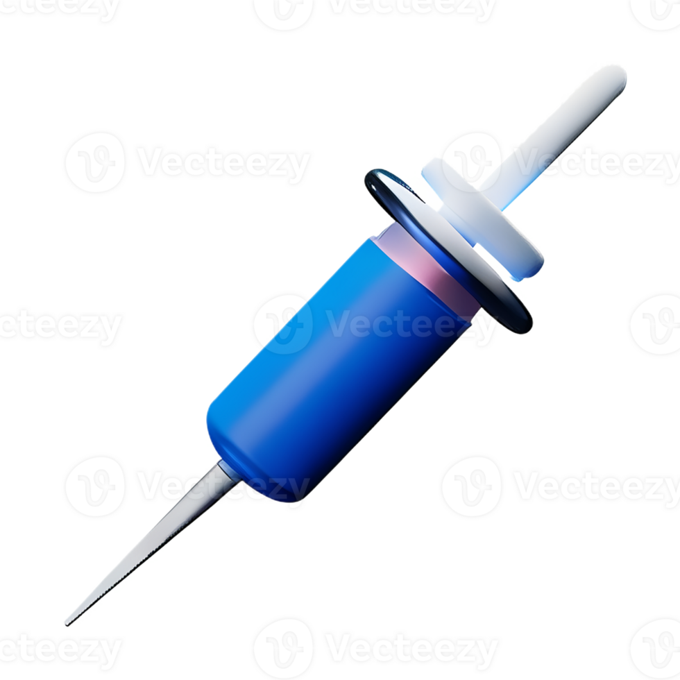 syringe 3d rendering icon illustration png