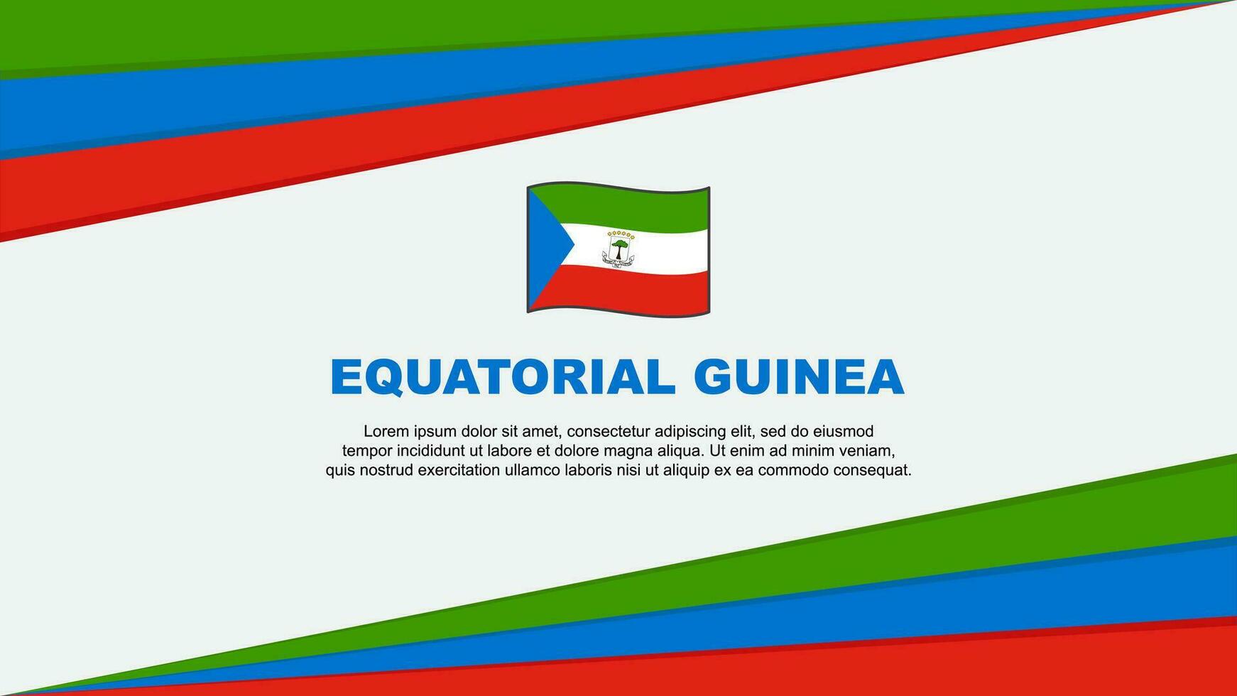 Equatorial Guinea Flag Abstract Background Design Template. Equatorial Guinea Independence Day Banner Cartoon Vector Illustration. Equatorial Guinea Design