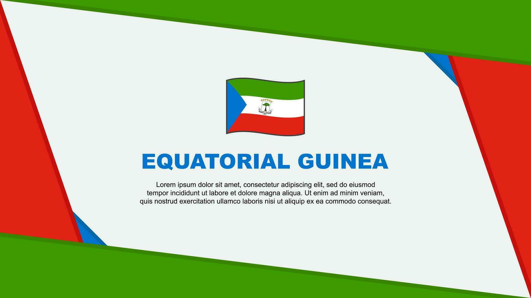 Equatorial Guinea Flag Abstract Background Design Template. Equatorial Guinea Independence Day Banner Cartoon Vector Illustration. Equatorial Guinea Independence Day