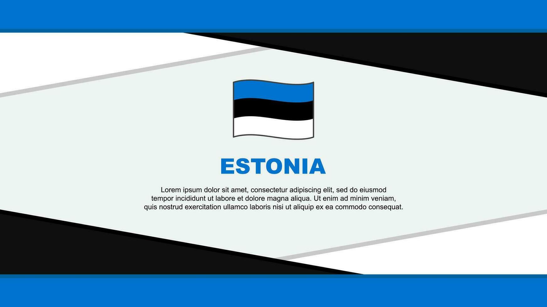 Estonia Flag Abstract Background Design Template. Estonia Independence Day Banner Cartoon Vector Illustration. Estonia Vector