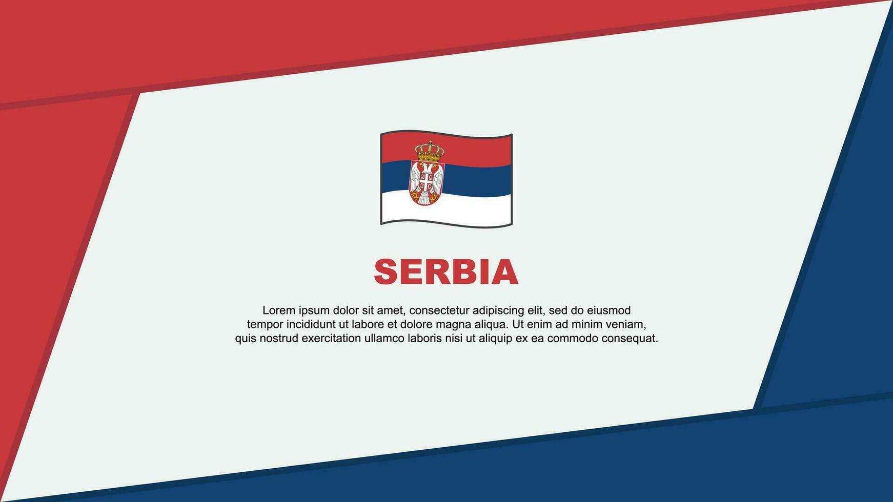 Serbia Flag Abstract Background Design Template. Serbia Independence Day Banner Cartoon Vector Illustration. Serbia Independence Day