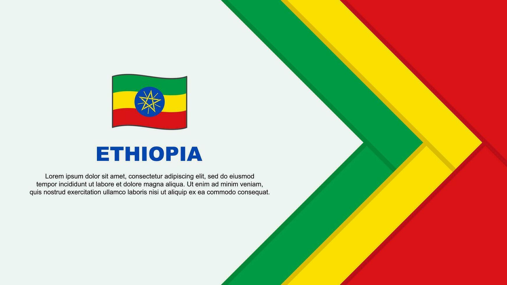 Ethiopia Flag Abstract Background Design Template. Ethiopia Independence Day Banner Cartoon Vector Illustration. Ethiopia Cartoon