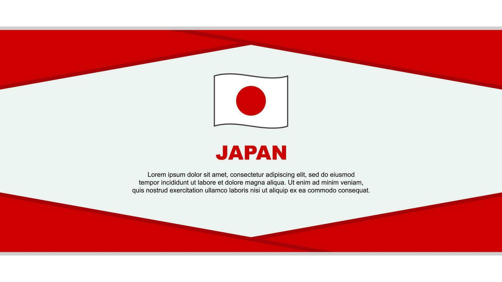 Japan Flag Abstract Background Design Template. Japan Independence Day Banner Cartoon Vector Illustration. Japan Vector