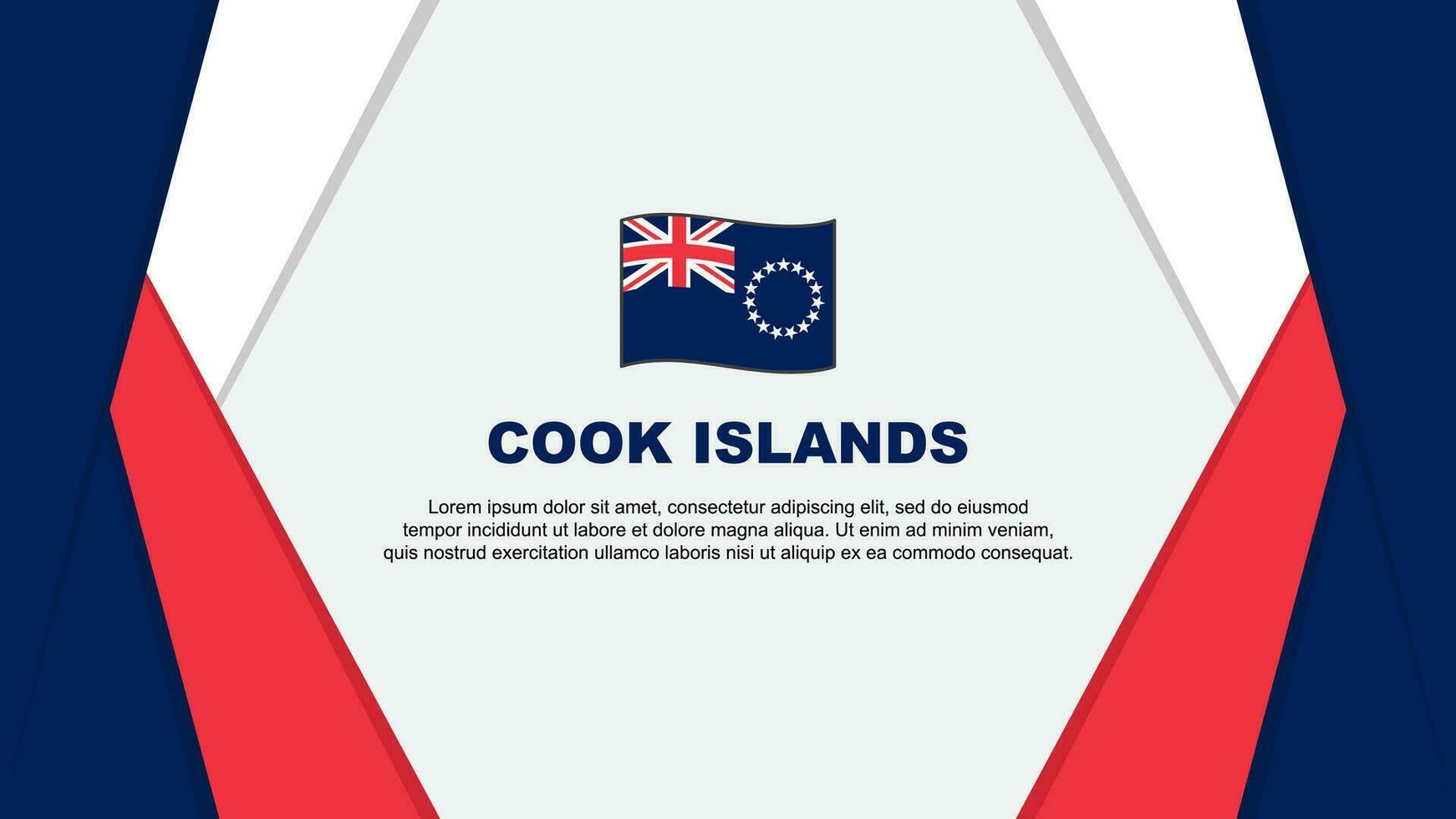 Cook Islands Flag Abstract Background Design Template. Cook Islands Independence Day Banner Cartoon Vector Illustration. Cook Islands Background