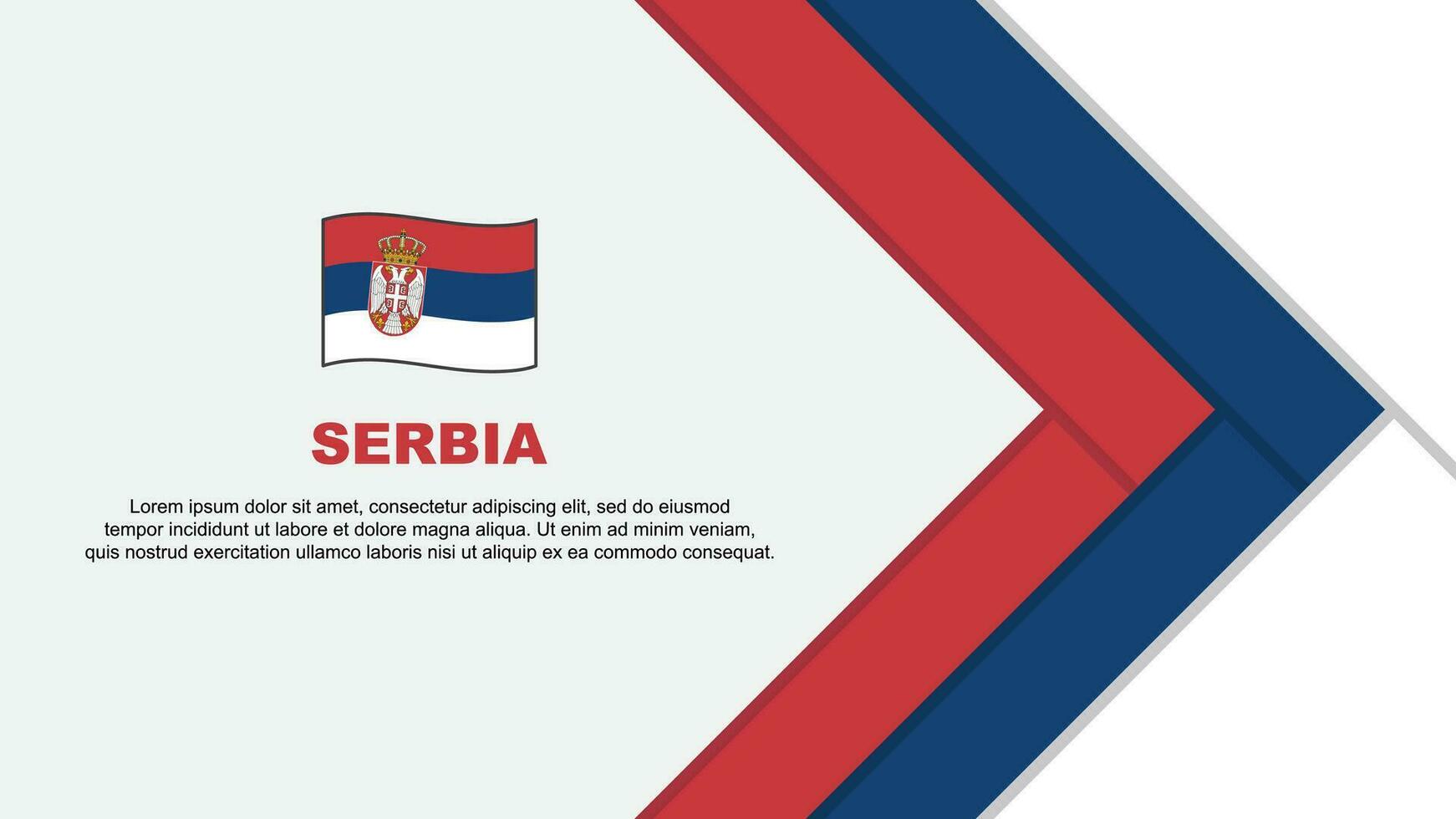 Serbia Flag Abstract Background Design Template. Serbia Independence Day Banner Cartoon Vector Illustration. Serbia Template