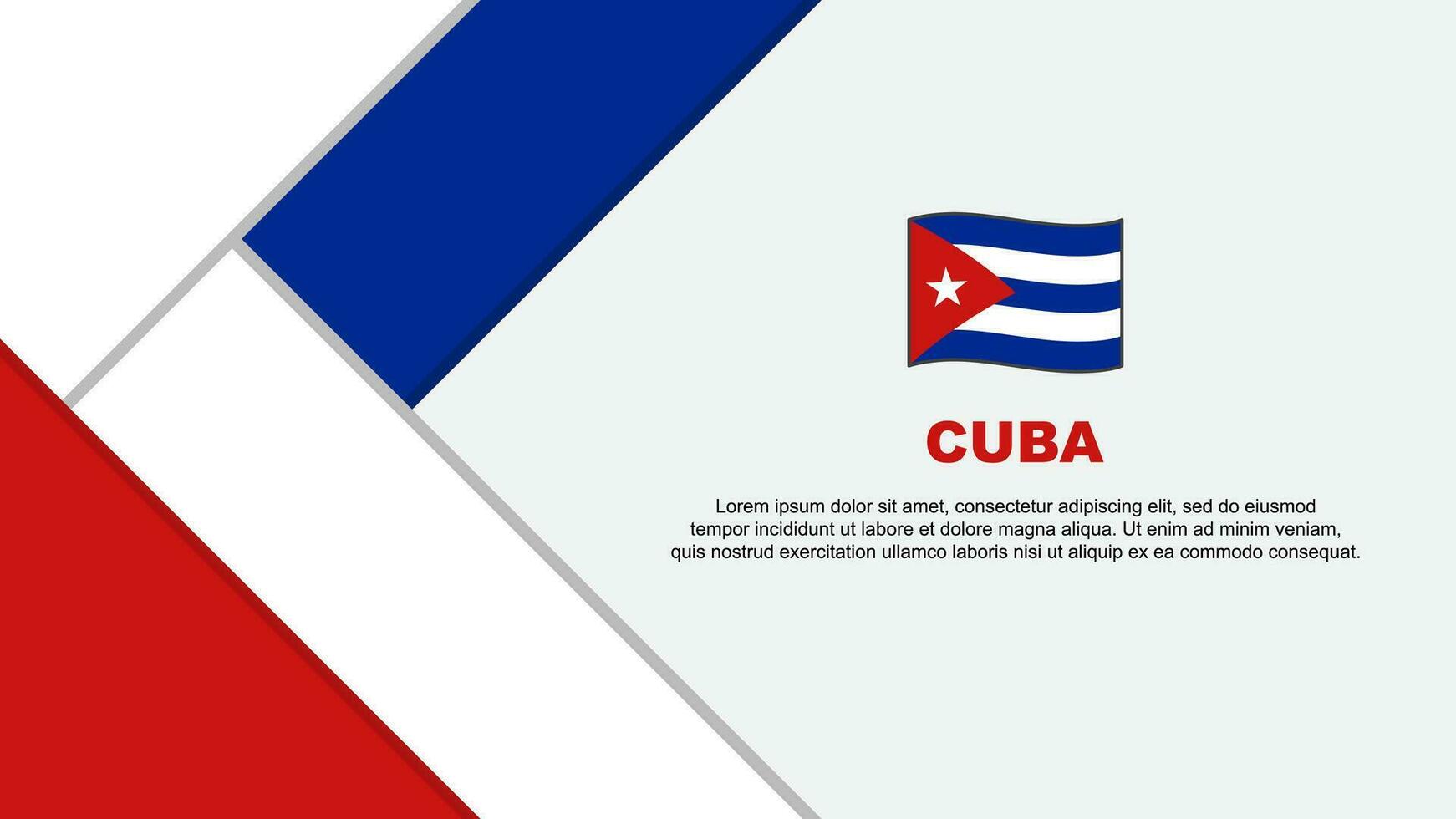 Cuba Flag Abstract Background Design Template. Cuba Independence Day Banner Cartoon Vector Illustration. Cuba Illustration