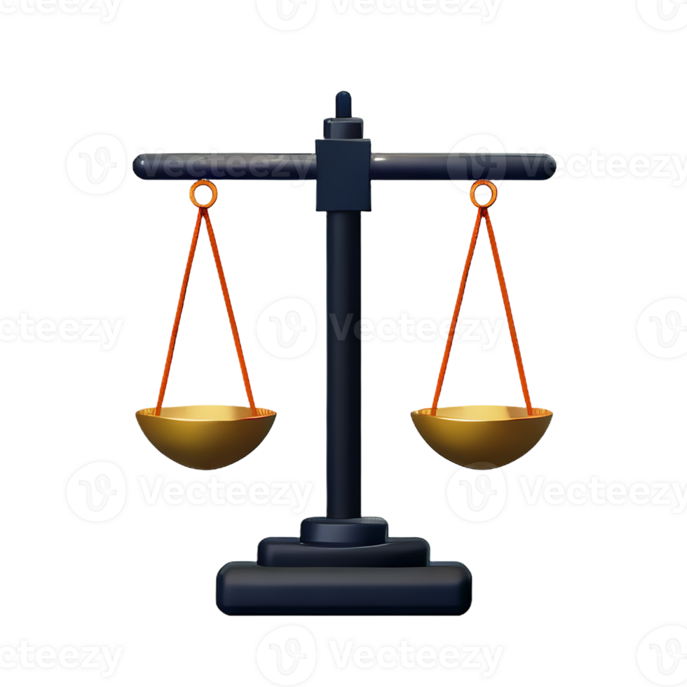 Gerechtigkeit 3d Rendern Symbol Illustration png