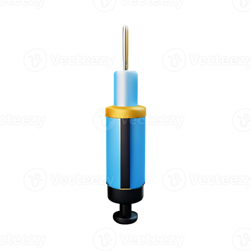 syringe 3d rendering icon illustration png