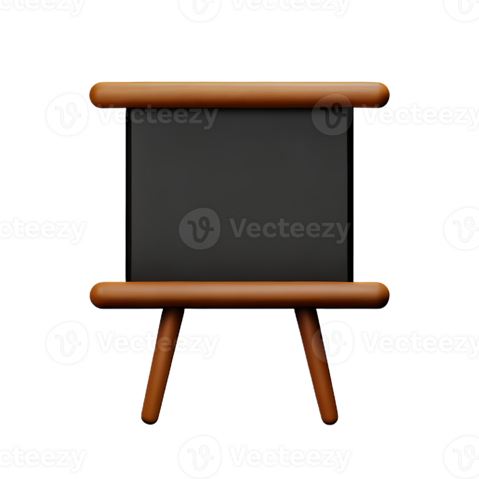 blackboard 3d rendering icon illustration png