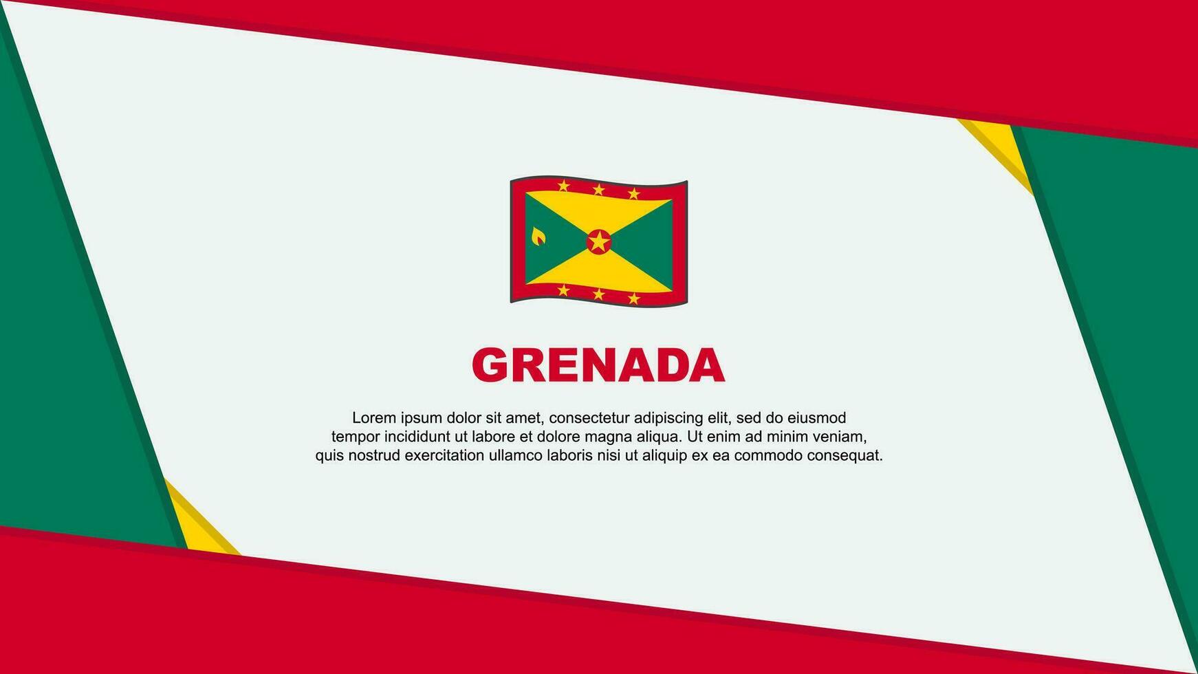 Grenada Flag Abstract Background Design Template. Grenada Independence Day Banner Cartoon Vector Illustration. Grenada Independence Day