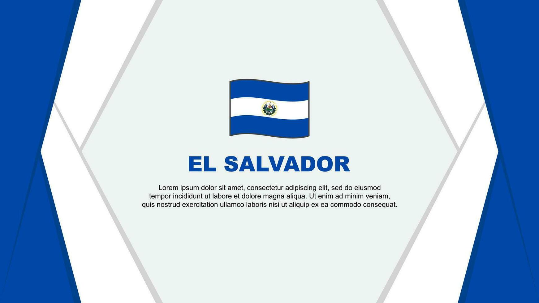 El Salvador Flag Abstract Background Design Template. El Salvador Independence Day Banner Cartoon Vector Illustration. El Salvador Background