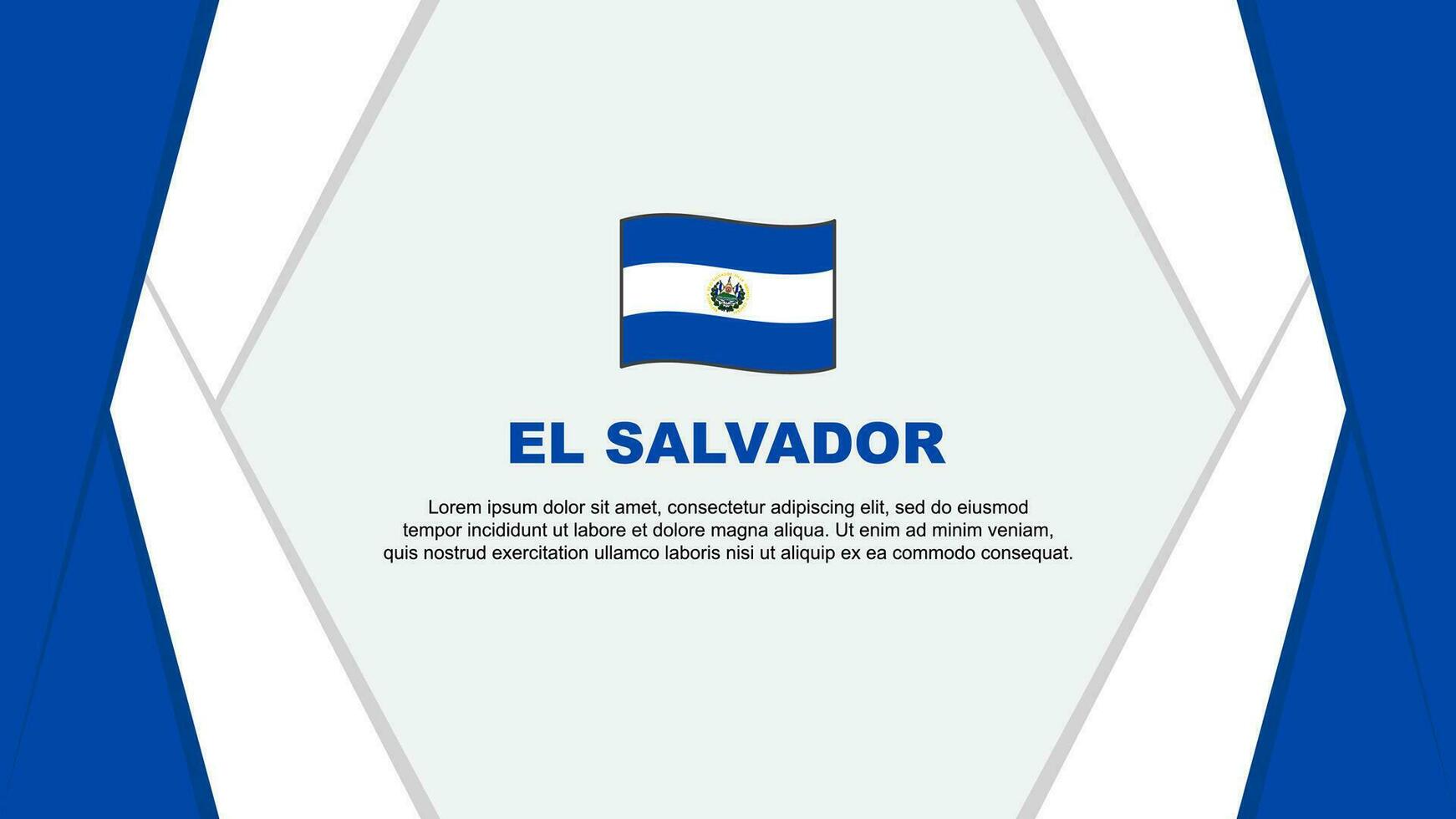 El Salvador Flag Abstract Background Design Template. El Salvador Independence Day Banner Cartoon Vector Illustration. El Salvador Background