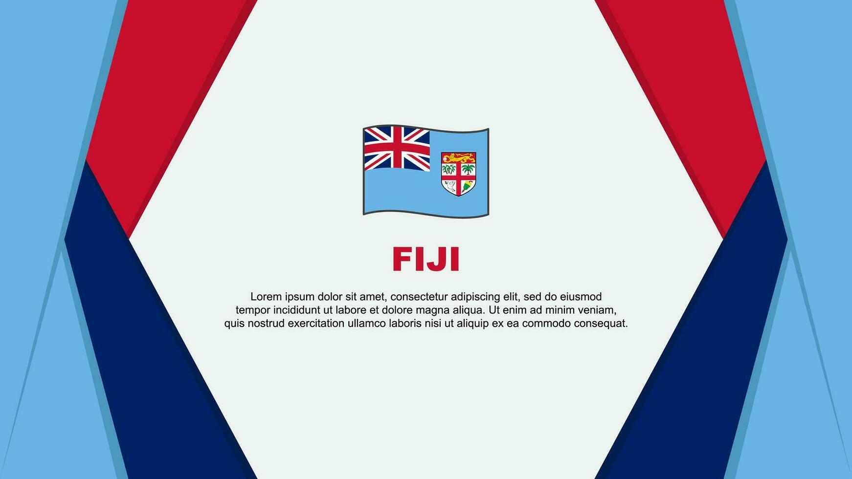 Fiji Flag Abstract Background Design Template. Fiji Independence Day Banner Cartoon Vector Illustration. Fiji Background