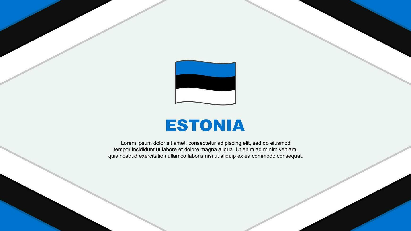 Estonia Flag Abstract Background Design Template. Estonia Independence Day Banner Cartoon Vector Illustration. Estonia Illustration