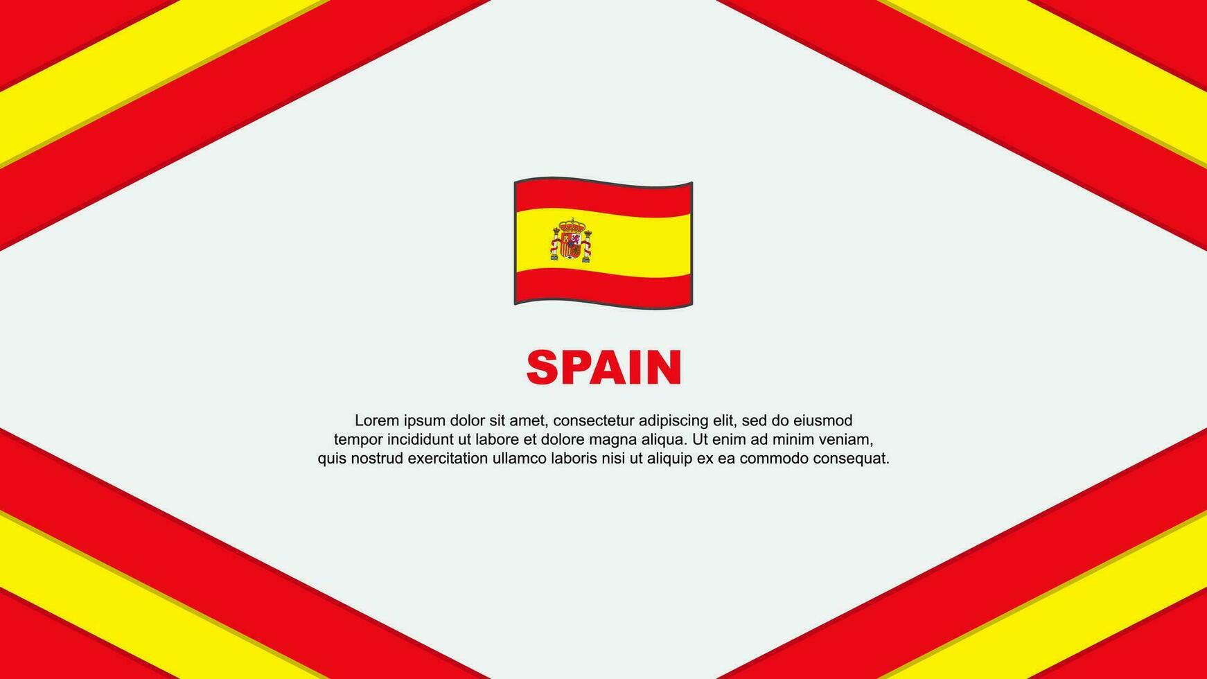 España bandera resumen antecedentes diseño modelo. España independencia día bandera dibujos animados vector ilustración. España modelo