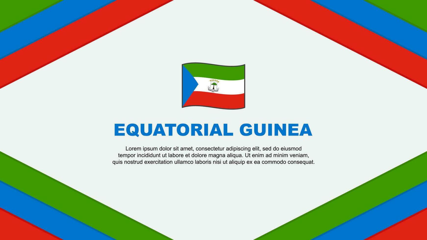 Equatorial Guinea Flag Abstract Background Design Template. Equatorial Guinea Independence Day Banner Cartoon Vector Illustration. Equatorial Guinea Template