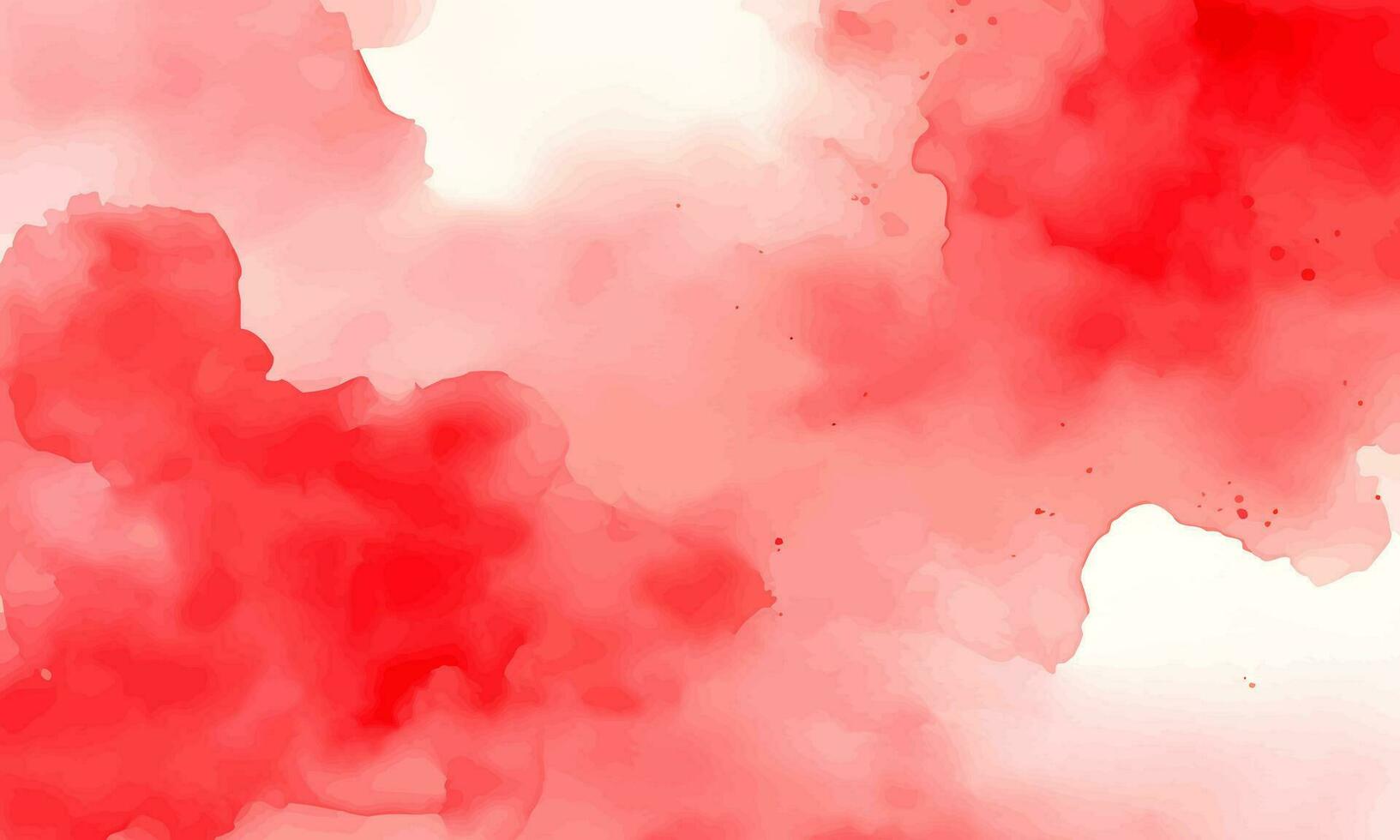 Vector watercolor abstract red background