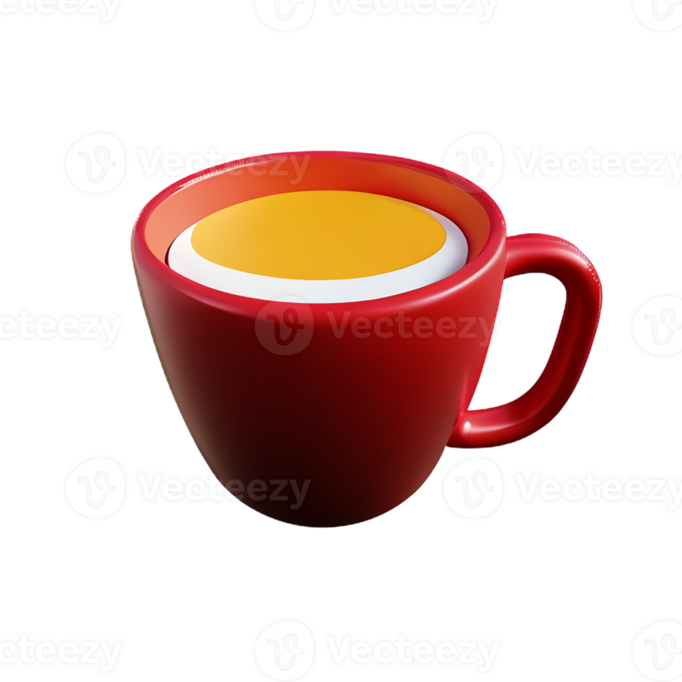 cappuccino 3d rendering icon illustration png