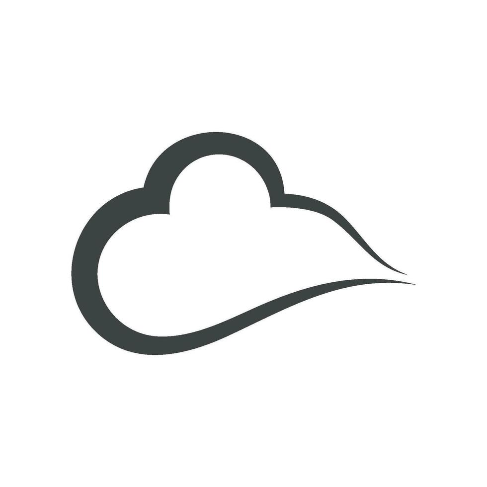 nube logo vector modelo