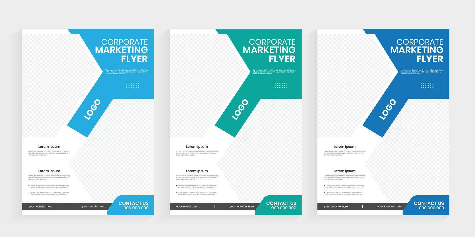 Simple style company flyer design with eps-10 source file vector