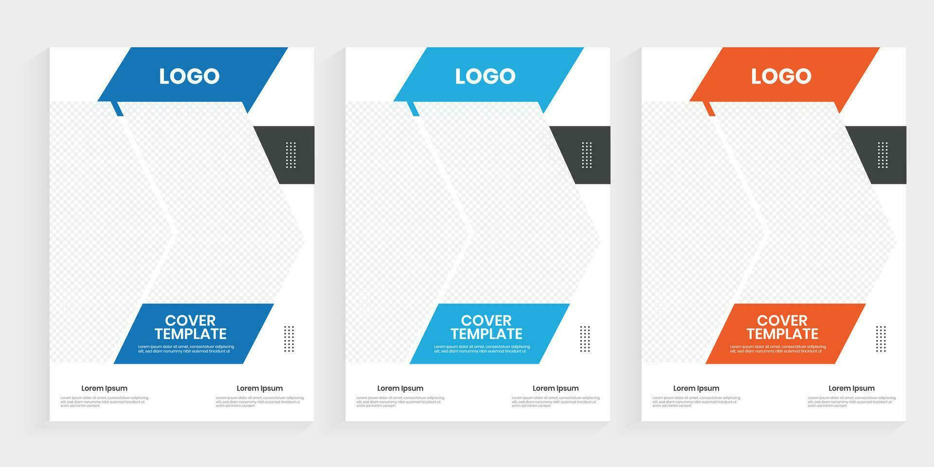 Customizable a4 size one page brochure cover design, Abstract shape creative book cover template vector