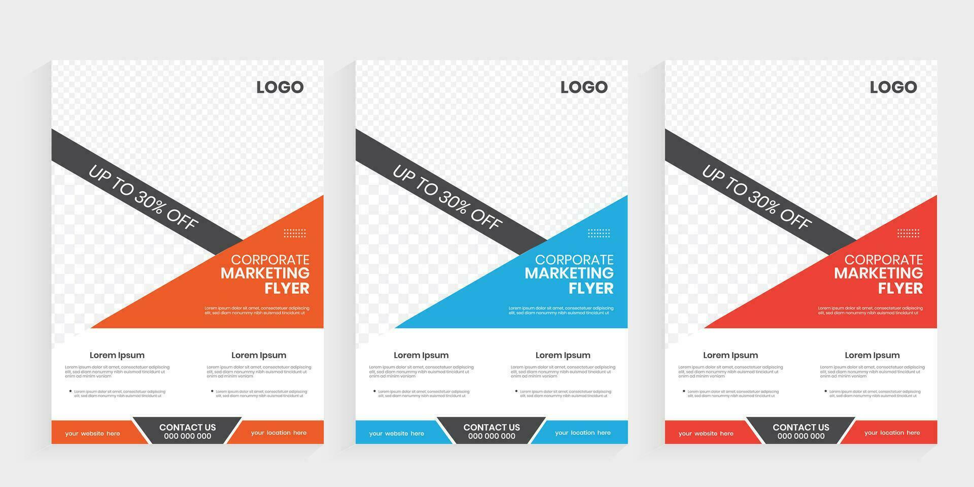 Corporate agency a4 flier design, Free business marketing vector flyer design with EPS-10 file format