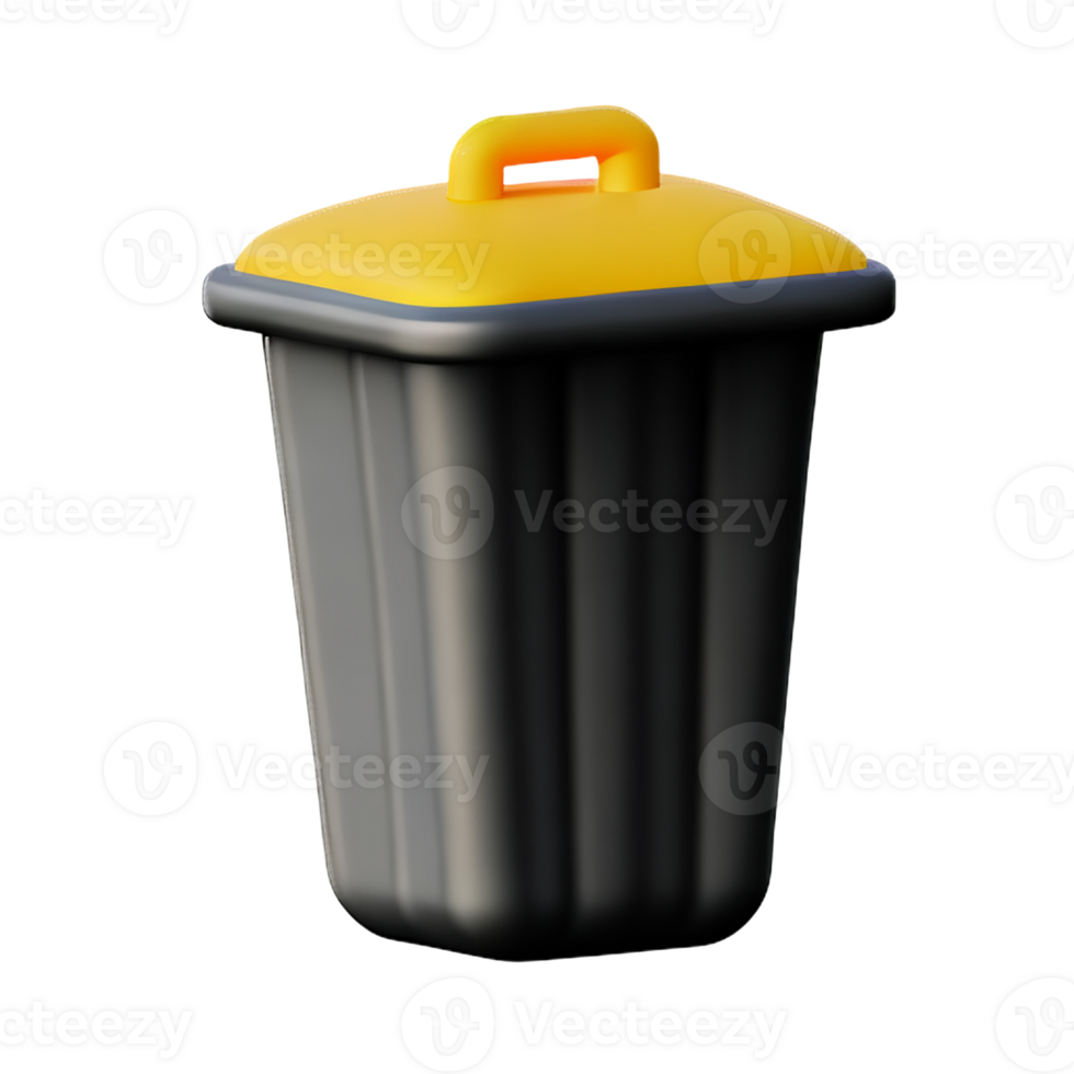 garbage 3d rendering icon illustration png