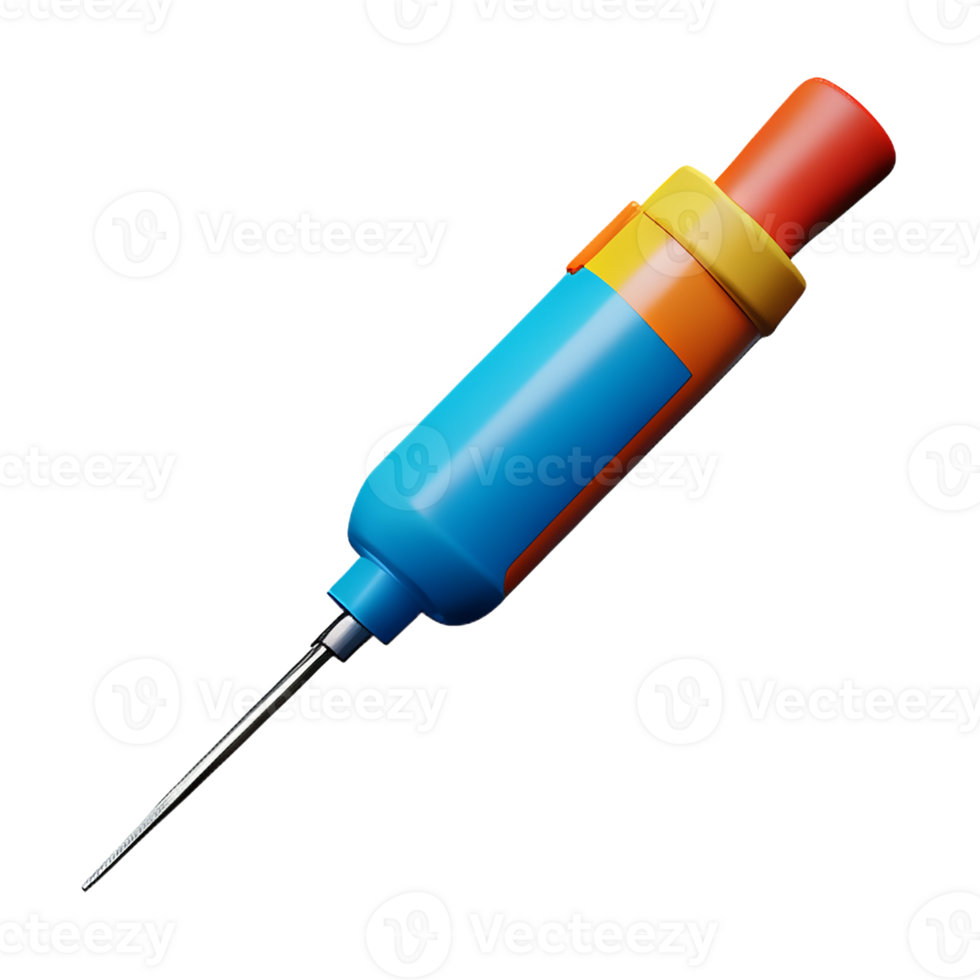 syringe 3d rendering icon illustration png