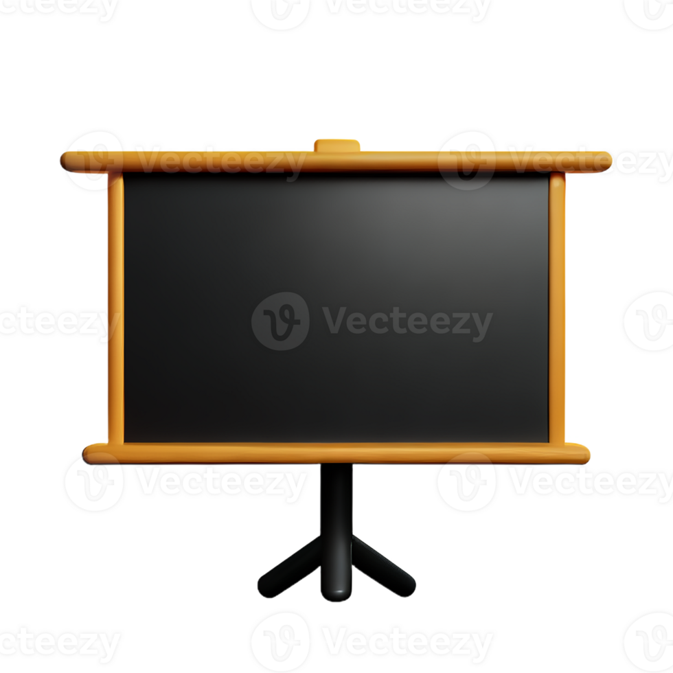 blackboard 3d rendering icon illustration png