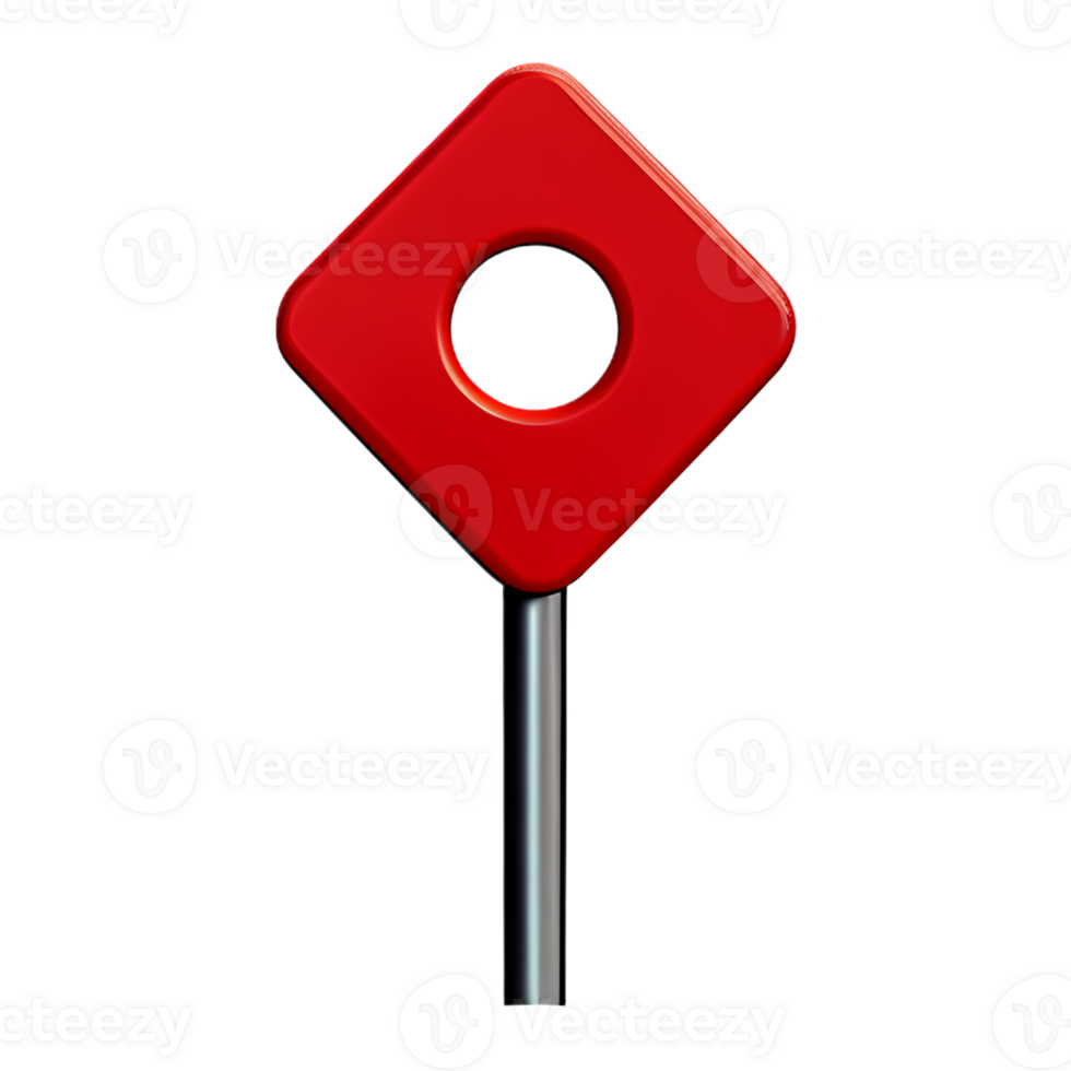 stop sign 3d rendering icon illustration png