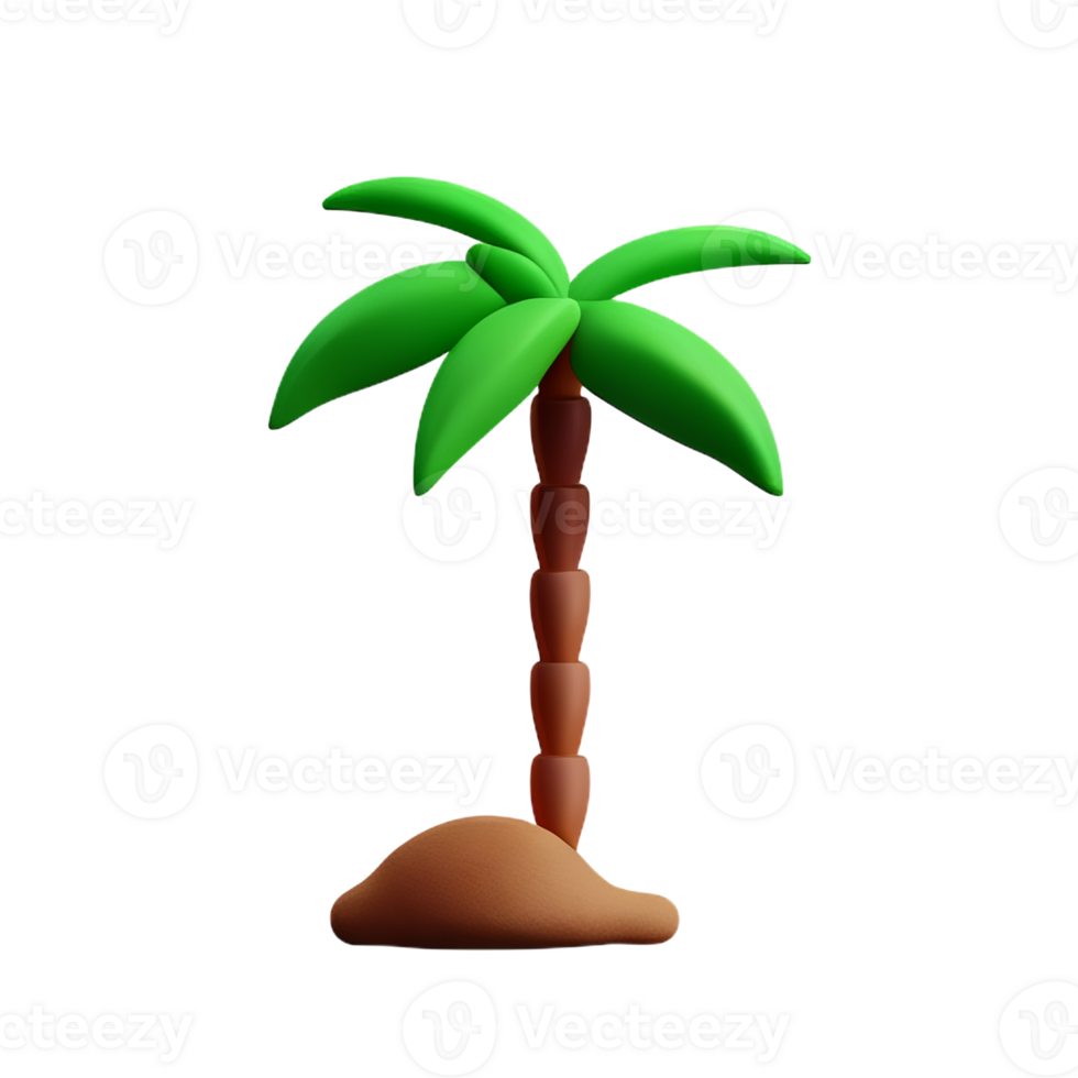 banana tree 3d rendering icon illustration png