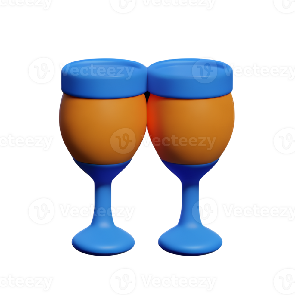 cheers 3d rendering icon illustration png