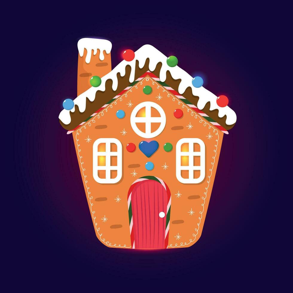 Magic gingerbread house. vector