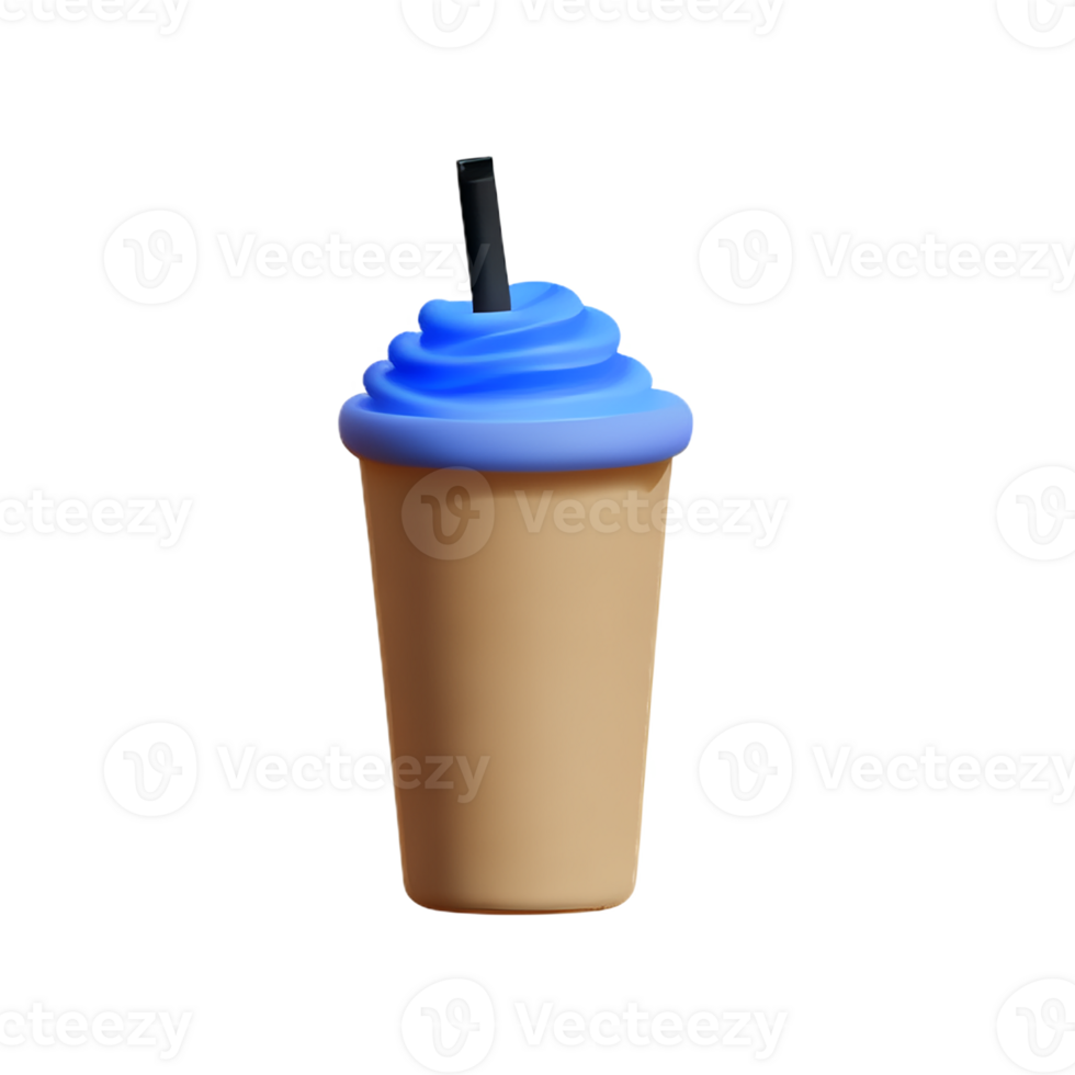 milkshake 3d rendering icon illustration png