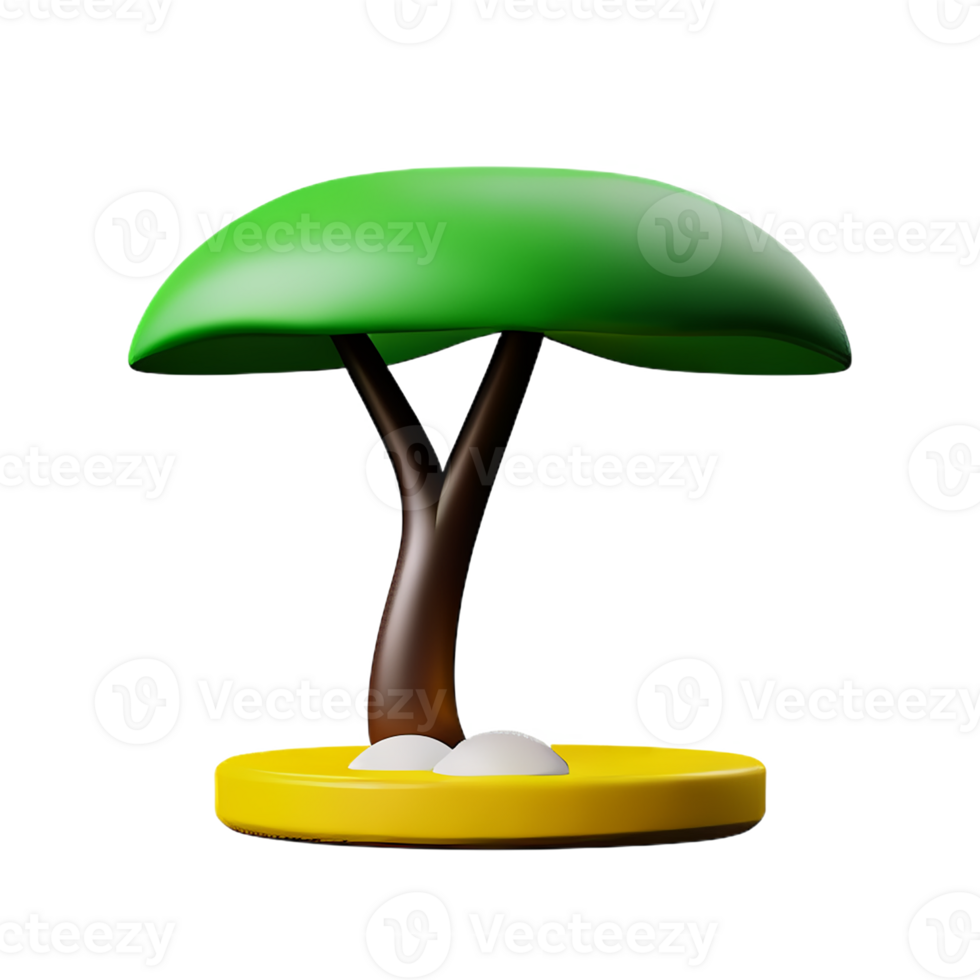 banana tree 3d rendering icon illustration png