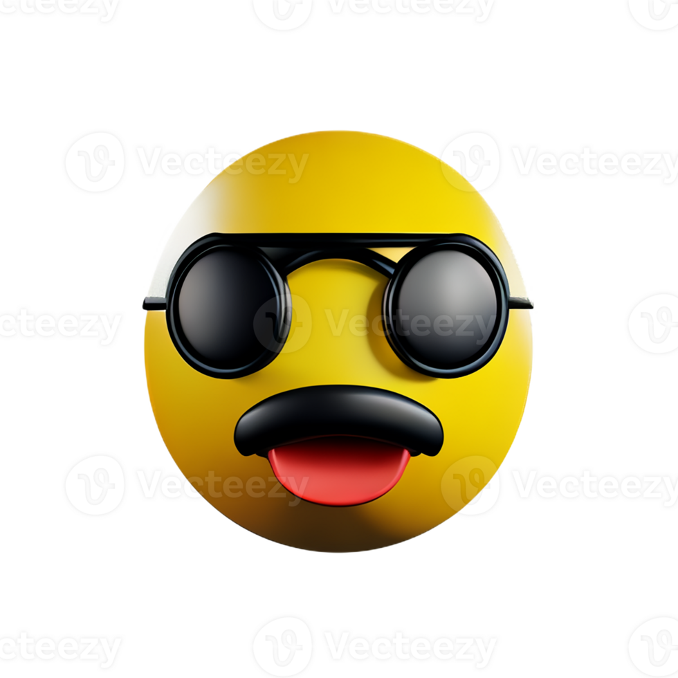 gangster face 3d rendering icon illustration png