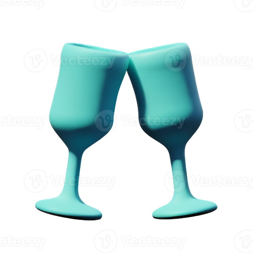 cheers 3d rendering icon illustration png