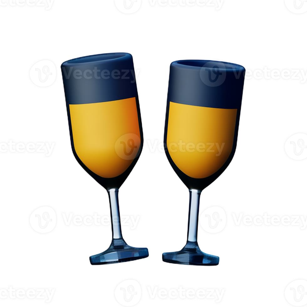 cheers 3d rendering icon illustration png