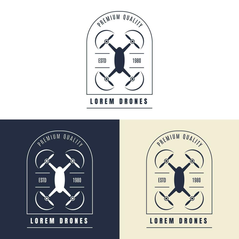 Drone logo. Simple illustration of drone vector. vector