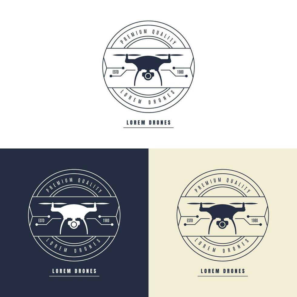 Drone logo. Simple illustration of drone vector. vector