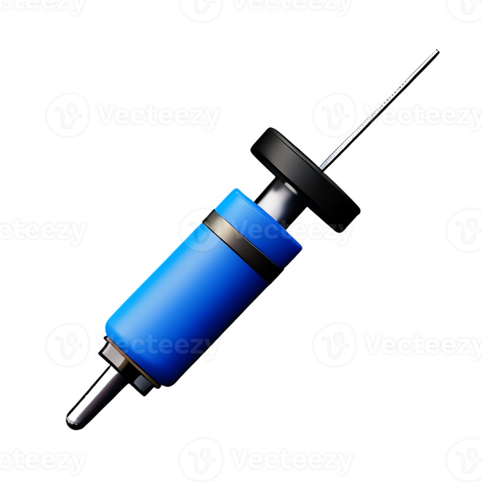 syringe 3d rendering icon illustration png