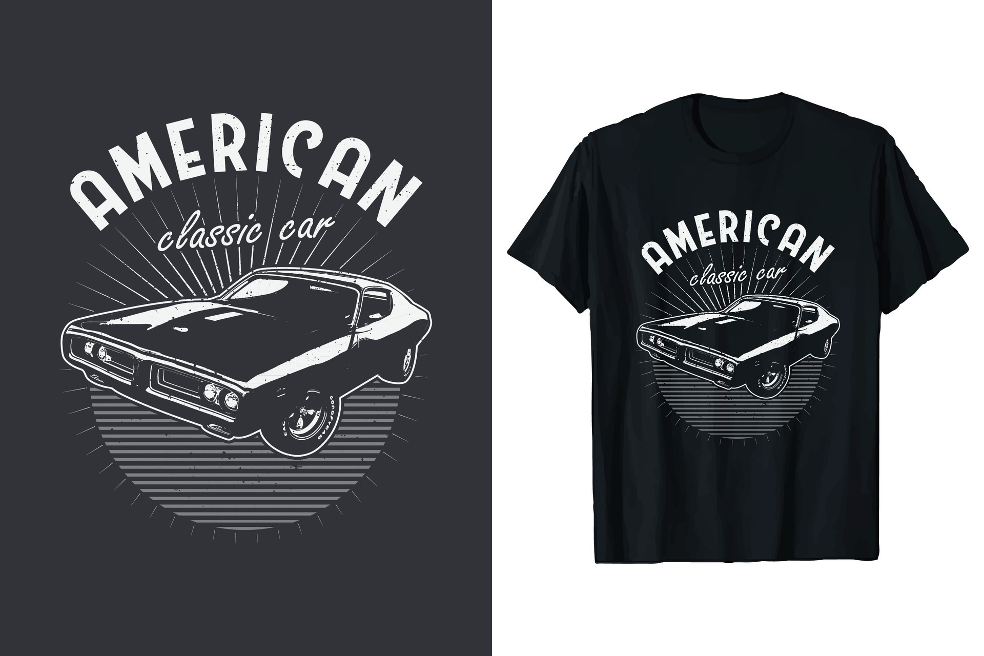 American classic car t-shirt design. vintage cars vector t shirt ...
