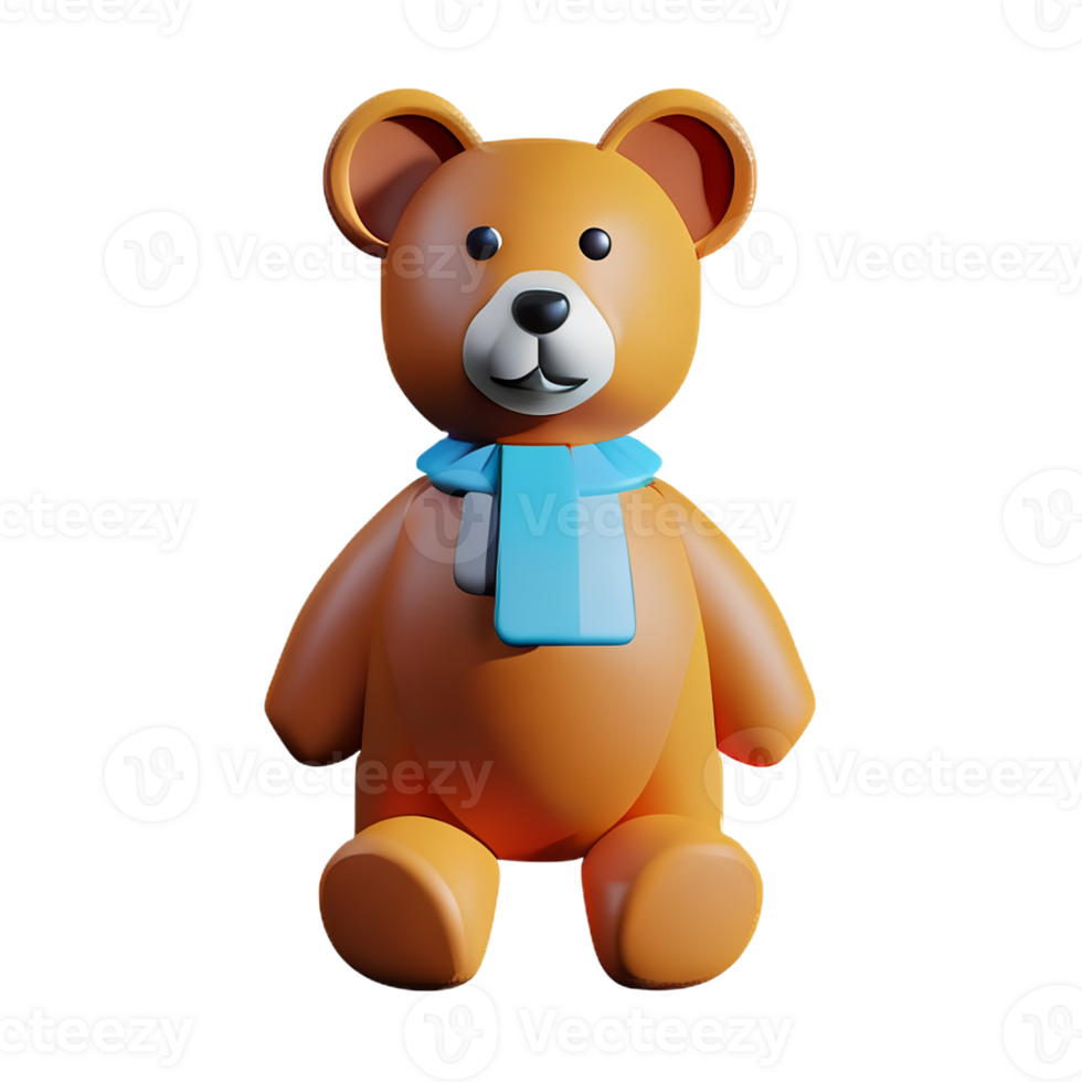 teddy 3d rendering icon illustration png