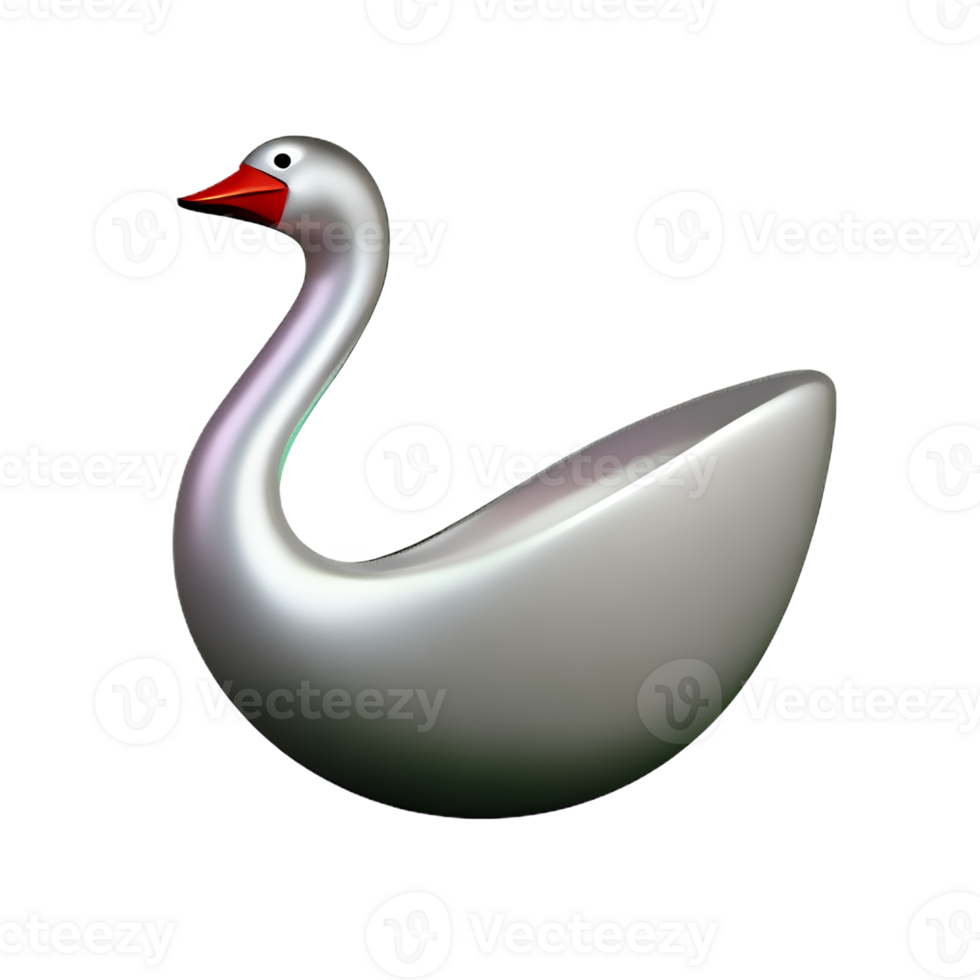 swan 3d rendering icon illustration png