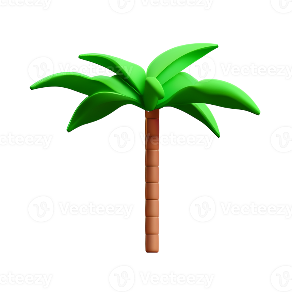 banana tree 3d rendering icon illustration png