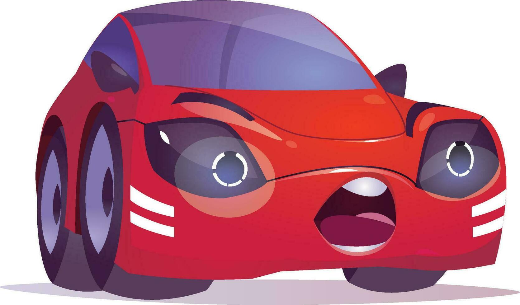 red cartoon car vector