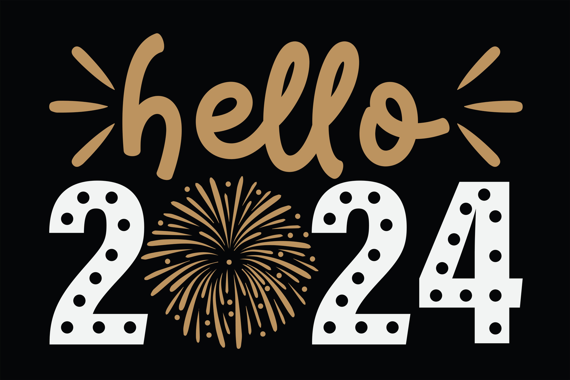 Hola 2024 gracioso contento nuevo año 2024 camiseta diseño 29435440