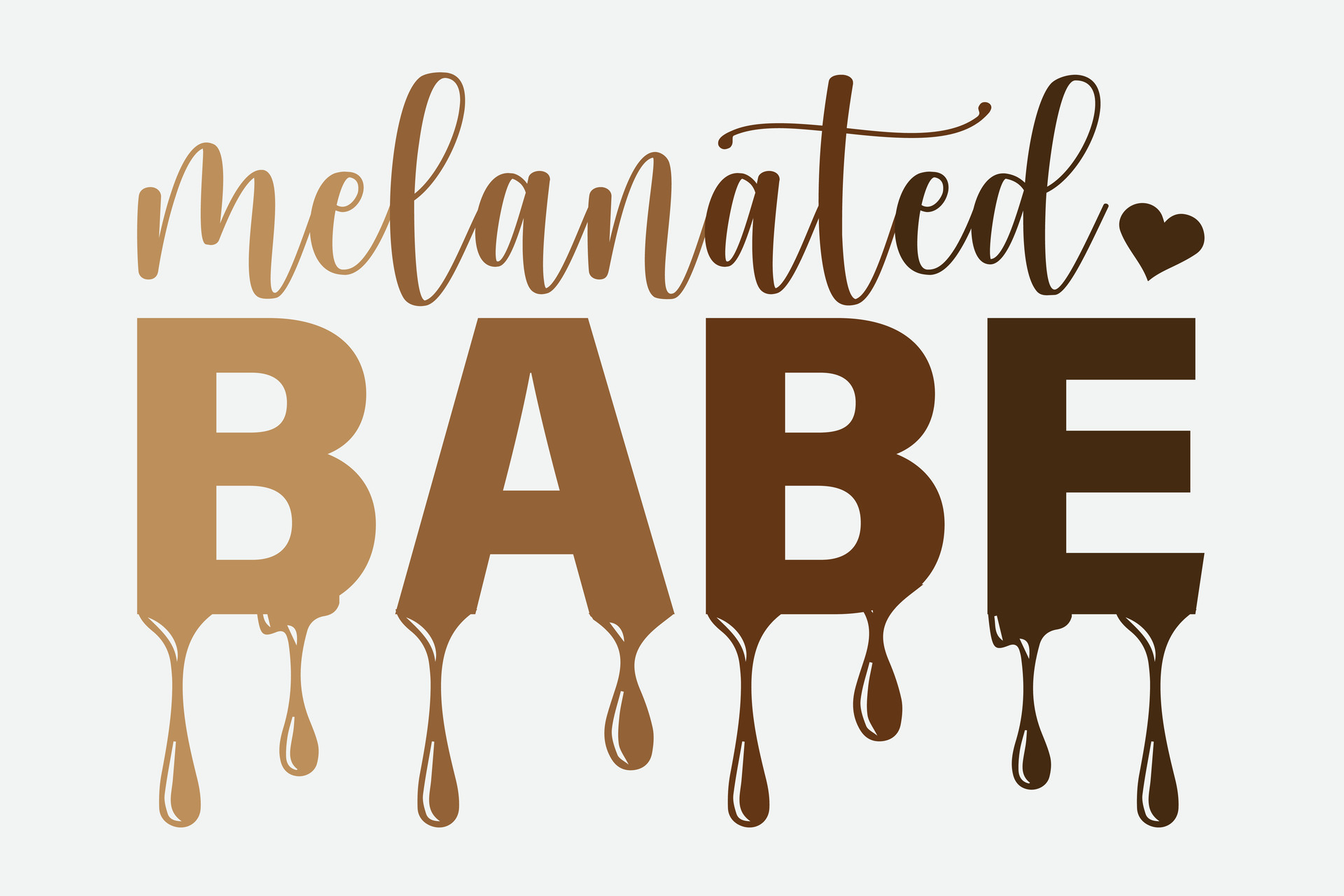 Melanin Babe Cute Melanin African American Women T-Shirt Design